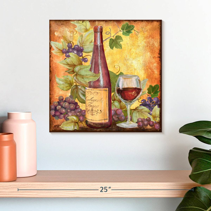 Yarlin vigne et vin rouge, H 16 po x l 16 po