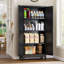 Garde-manger de coin moderne et robuste à 2 portes avec tablettes réglables-836277345