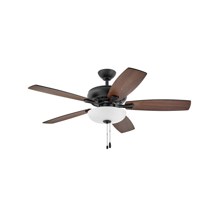 52"  5 - Blade Standard Ceiling Fan with Pull Chain and Light Kit Included