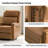 Keaton Transitional Genuine Leather Dual Motor Power Swivel Rocker Recliner with Adjustable Headrest-847784041
