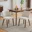 Dining Chair Set, Modern Upholstered Linen Armless Wingback Chair with Solid Wood Legs, Thick Cushion, for Dining Living Room Kitchen Office-1484789113-1484789112