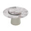 Table de salle à manger 59,05 po moderne en pierre artificielle ronde avec contreplaqué beige-371550065