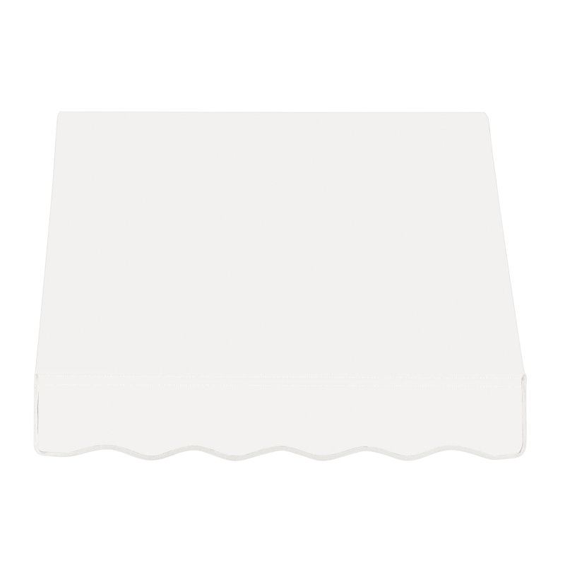 Auvent fixe en tissu acrylique rétro Awntech Dallas, H 18 po x l 40,25 po x P 36 po, Blanc