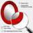Red Perpetual Pulse Vortex II - Modern Oval Wall Mirror-1739615692