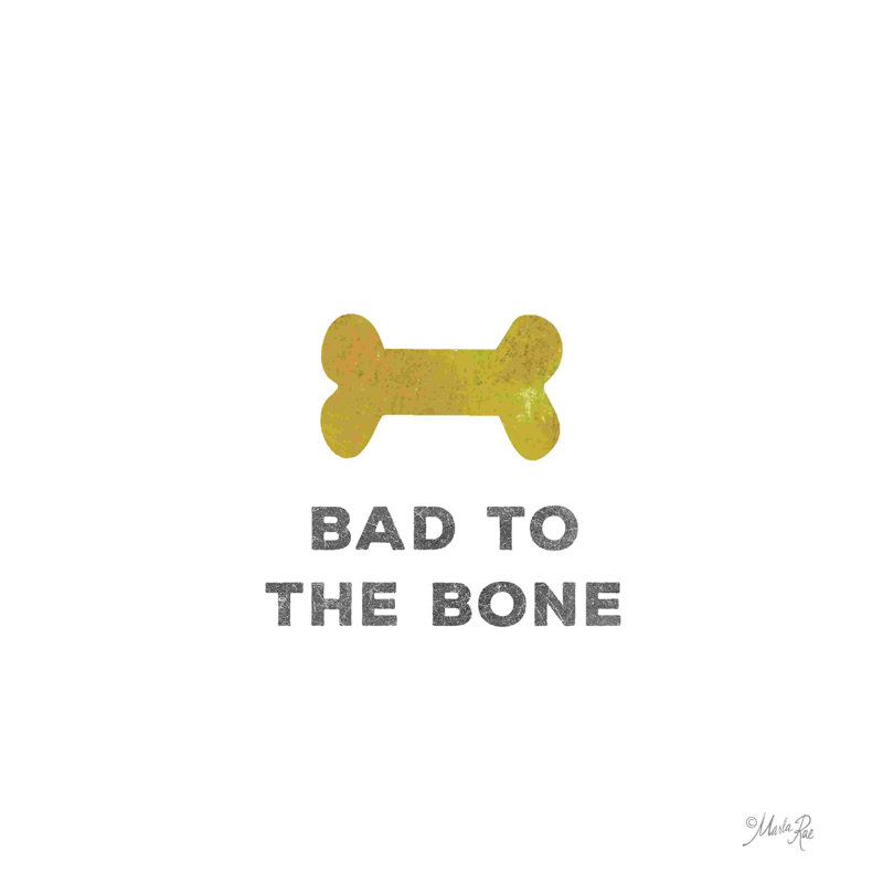 Bad To The Bone 2883770, H 12 po x l 12 po, No, Toile tendue