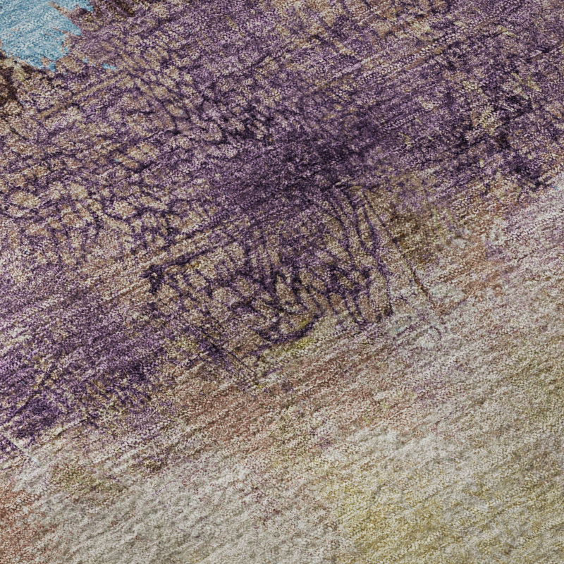 Premium Machine Washable Varroville AMF1716 Abstract Rug, Rectangle 3' x 5'