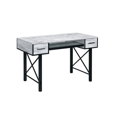 Antique White Finish Computer Desk