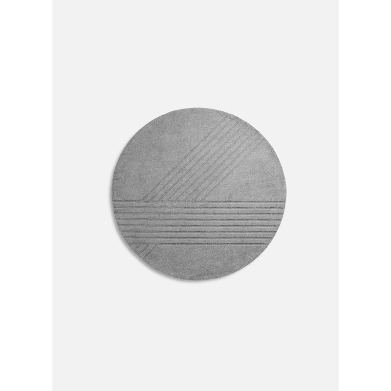 Gray Kyoto Rug, Round 6'5"