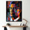 Malcolm X Illustration I - art mural célébrité pour le salon