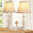 Traditional Table Lamp Set with LED Bulbs and Rotary Switch