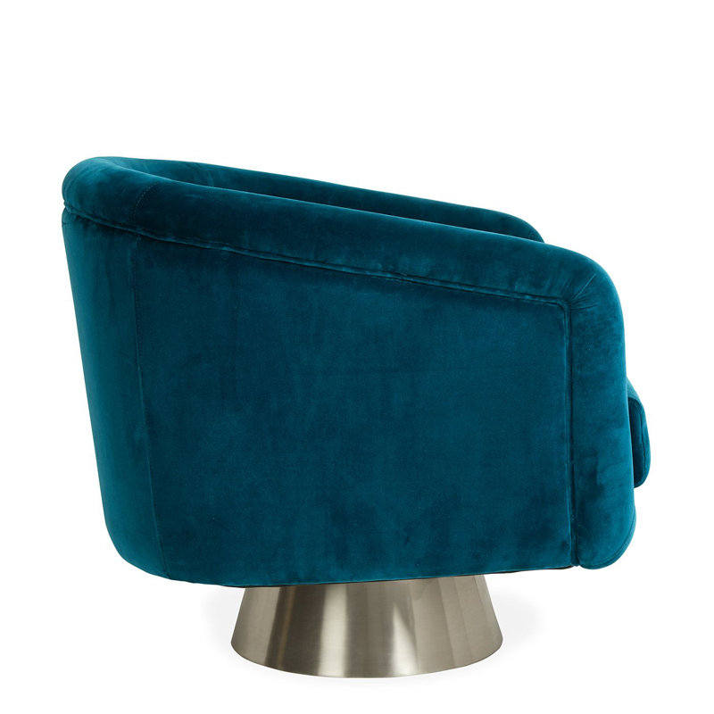 Bacharach Swivel Chair, Rialto Reef Velvet