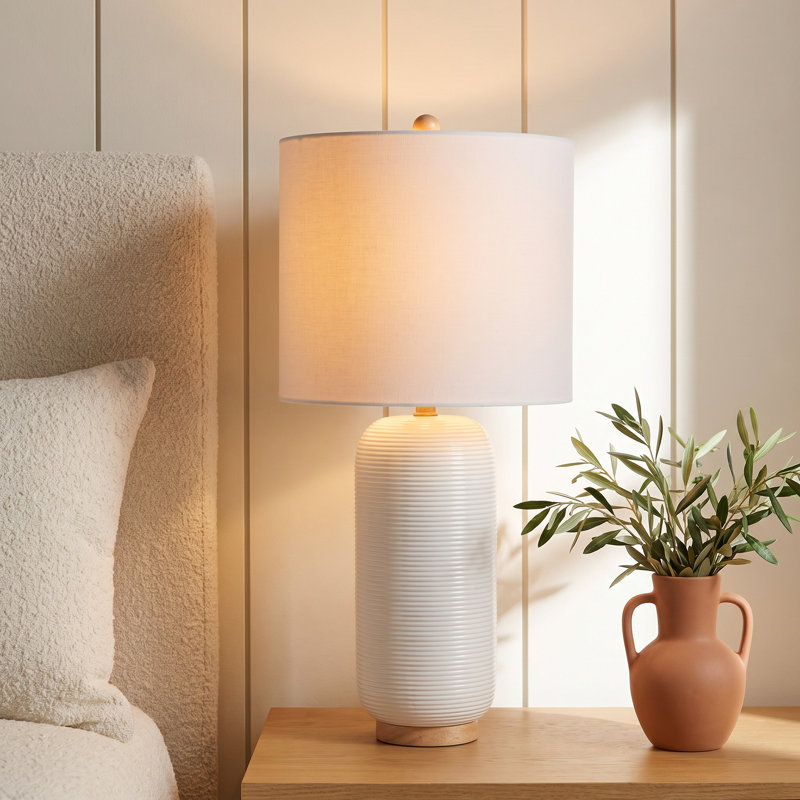 Mansel Metal Table Lamp, Ivory