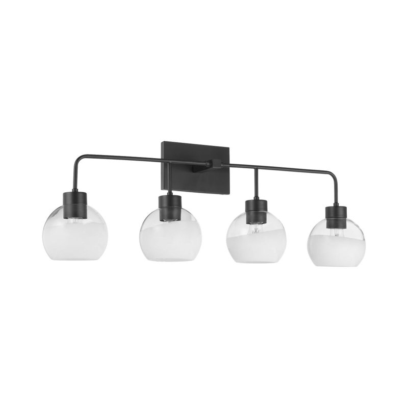 Éclairage pour meuble-lavabo 4 lumières Birdena, Matte Black