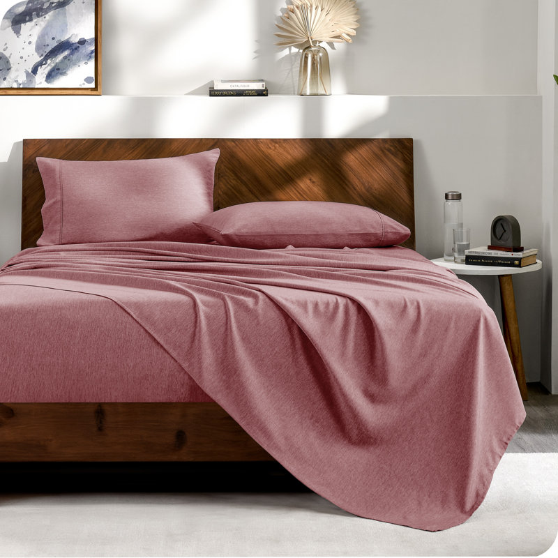 Complete Bedding Set - Soft Microfiber, California King Comforter + 7 Additional Pieces, Heather Rosewood