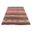 Vintage Azerbaijani Kilim With Beige-Brown And Red Stripes - Rug & Kilim