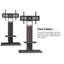 Support de plancher pivotant noir pouvant supporter jusqu'à 88 lb