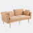Peluche 100 % polyester chameau est en rupture de stock