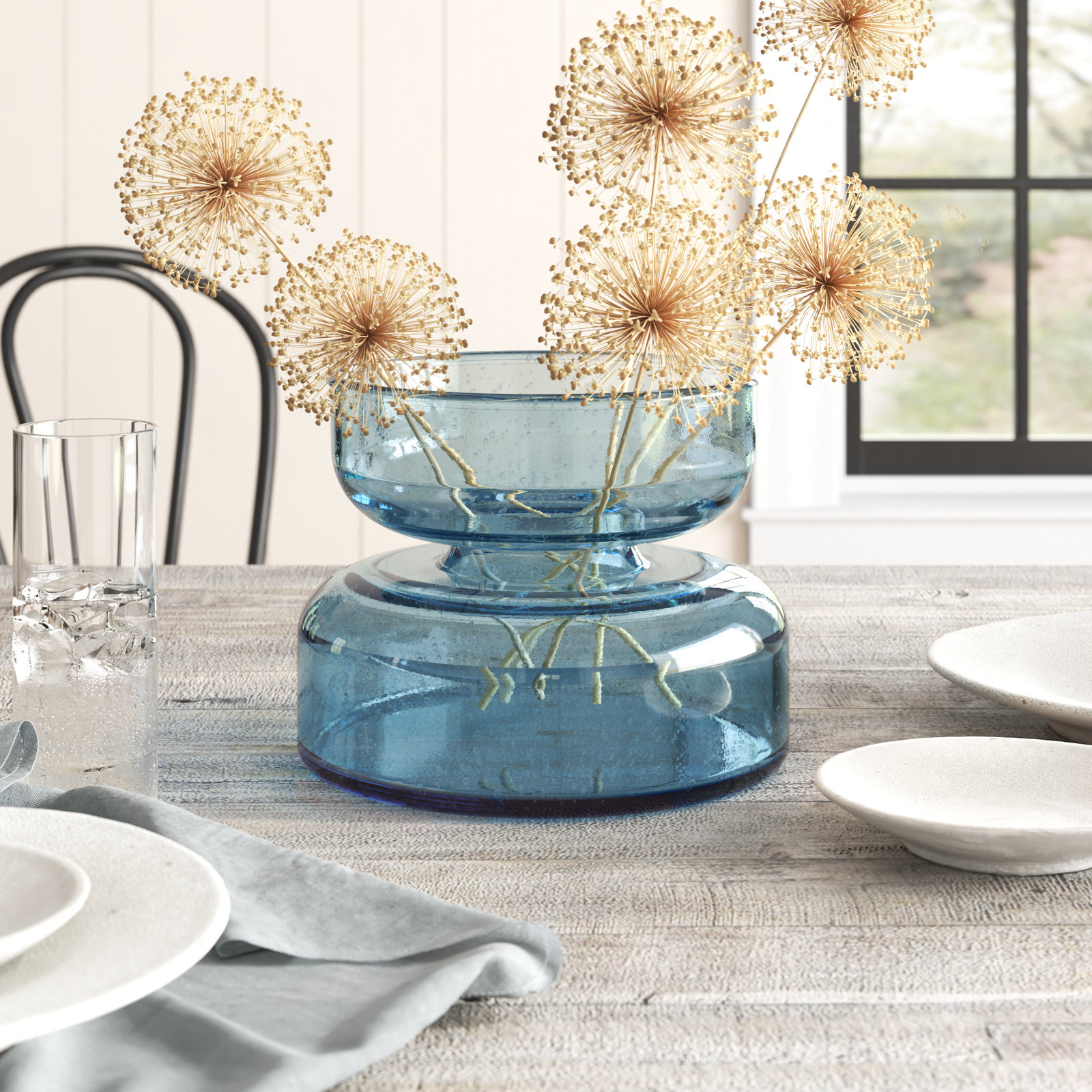 Jorah 4'' Ceramic / Porcelain Table Vase, Blue