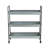35X12.5X40" Homestead Galvanized Shelf Display 3-Tier