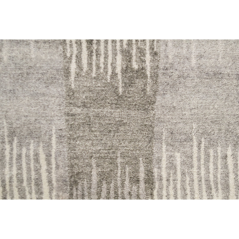 Hand-Knotted High-Quality Silver Area Rug
