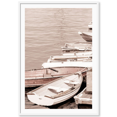 Monterey Boats Print by Carly Tabak