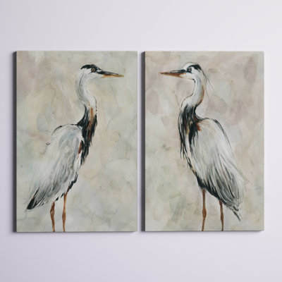 Beachcrest Home Crane At Dusk I Framed 2 Pieces Print & Reviews | Wayfair