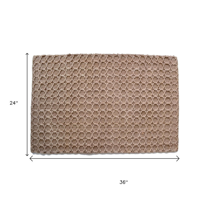 Tapis tissé à la main en jute naturelle 2 pi x 3 pi