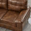 79 Inch Three Seater Sofa With Storage, Modern Faux Leather Couch For Living Room, Big Armrests, Breathable PU Leather, Brown