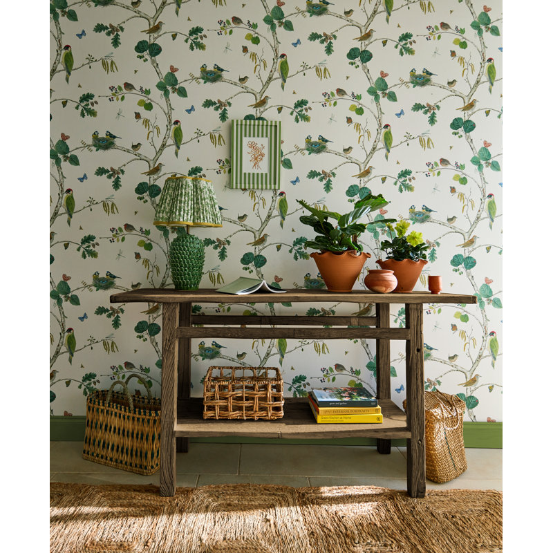 Woodland Chorus Wallpaper, Ivory