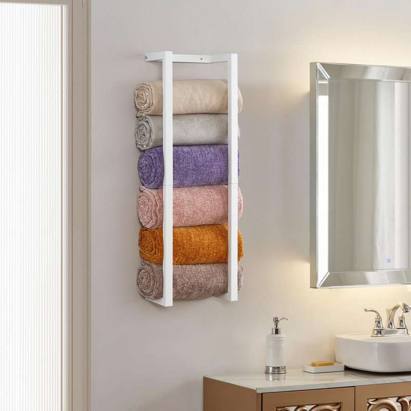 ONFRJFVR Wall-mounted metal bathroom storage rack - Wayfair Canada