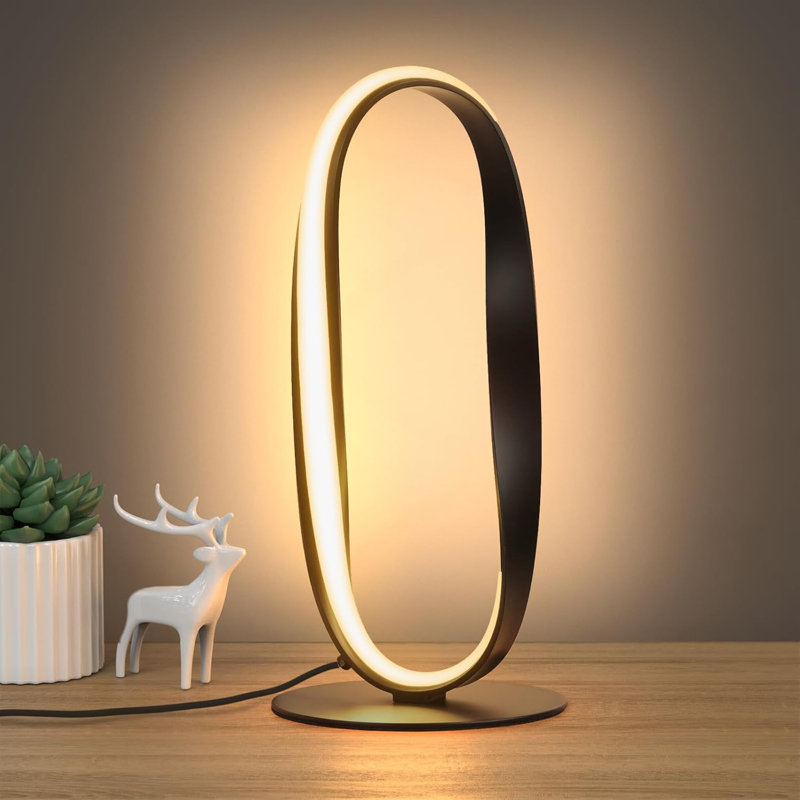 Lampe de table à DEL avec 3 températures de couleur, conception à intensité variable pour la chambre à coucher, le salon et le bureau
