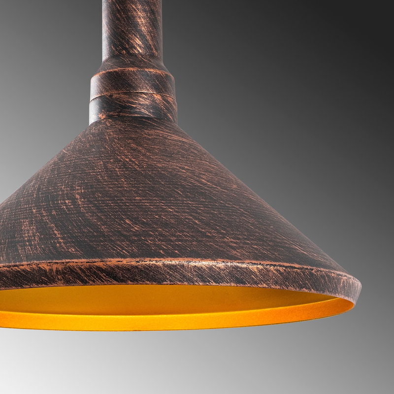Luminaire suspendu conique à 1 lumière Kriner