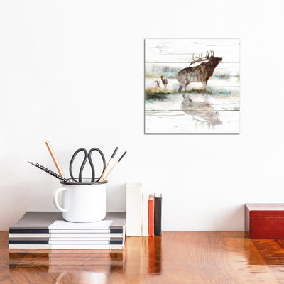 «Rustic Misty Elk» par Ruane Manning - reproduction d'art