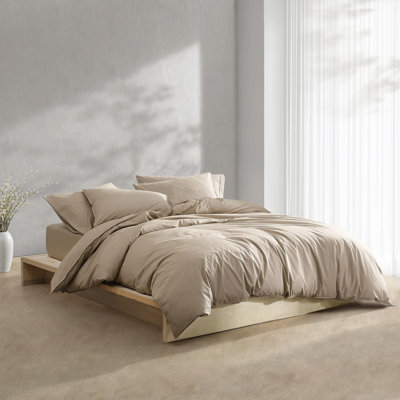 Washed Percale Cotton Comforter Set