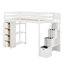 Lit mezzanine simple avec tiroirs et escaliers-2102937898