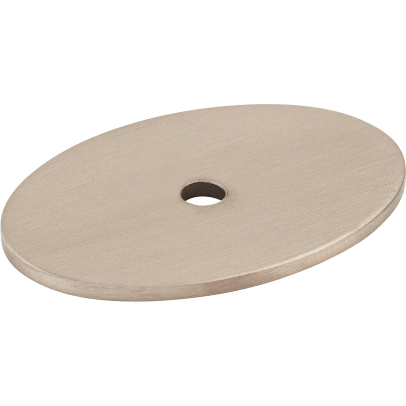 Oval  Backplate, 1.75" H x 1.25" W x 0.625" D, Brushed Satin Nickel