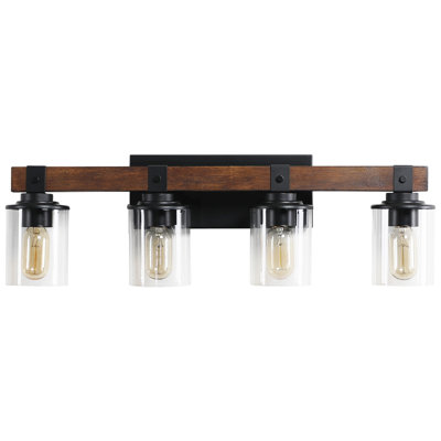5.9" - Glass - Dark Walnut - Wall Sconce