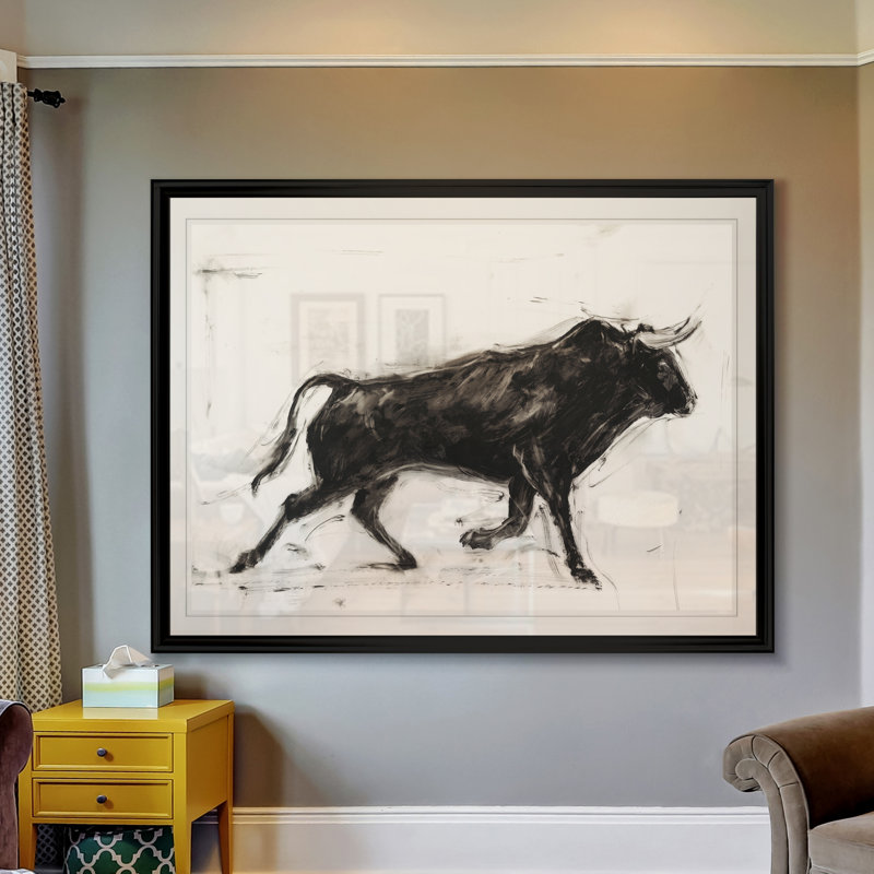 « toro ii », reproduction sur toile, H 22,5 po x l 30,5 po x P 1,5 po, Noir