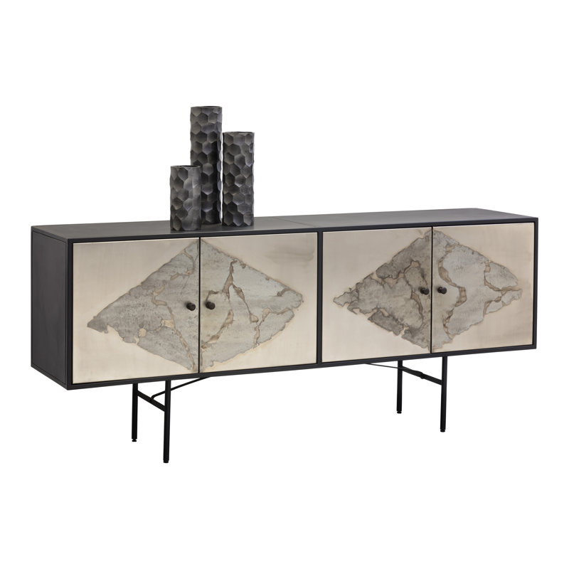 St. George 72" Black Reclaimed Iron Sideboard