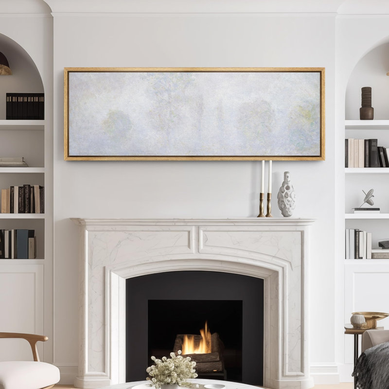«Minimal Landscape Abstract Pastel Hues Soft Toned», reproduction sur toile, H 20 po x l 60 po, Naturel