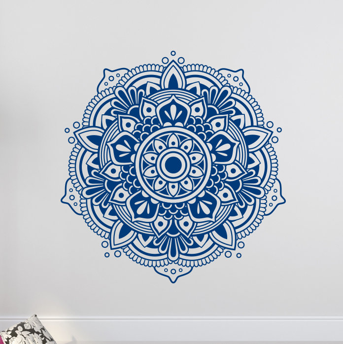 Décalcomanie murale bohémien Buller, Bleu