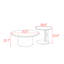 Table basse en bois massif de style nordique-1912638349