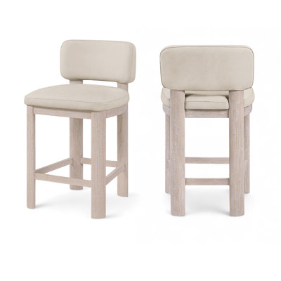 Paloma Leather Upholstered Counter Stool