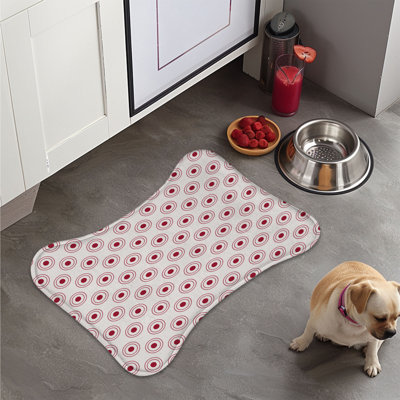 Tapis rouge à motif d'os rouge - 1 pièce