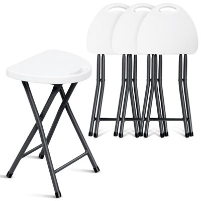 Tabouret pliant portatif avec poignée, siège rond robuste, capacité de 500 lb, utilisation intérieure / extérieure légère