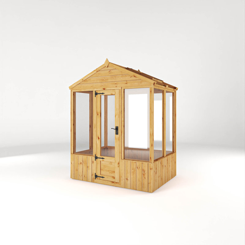 Mercia Premium Woodsman Wooden Styrene Greenhouse , 229cm H x 187cm W x 132cm D