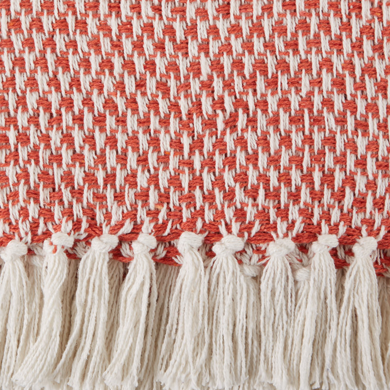 Jeté en coton , Rouge