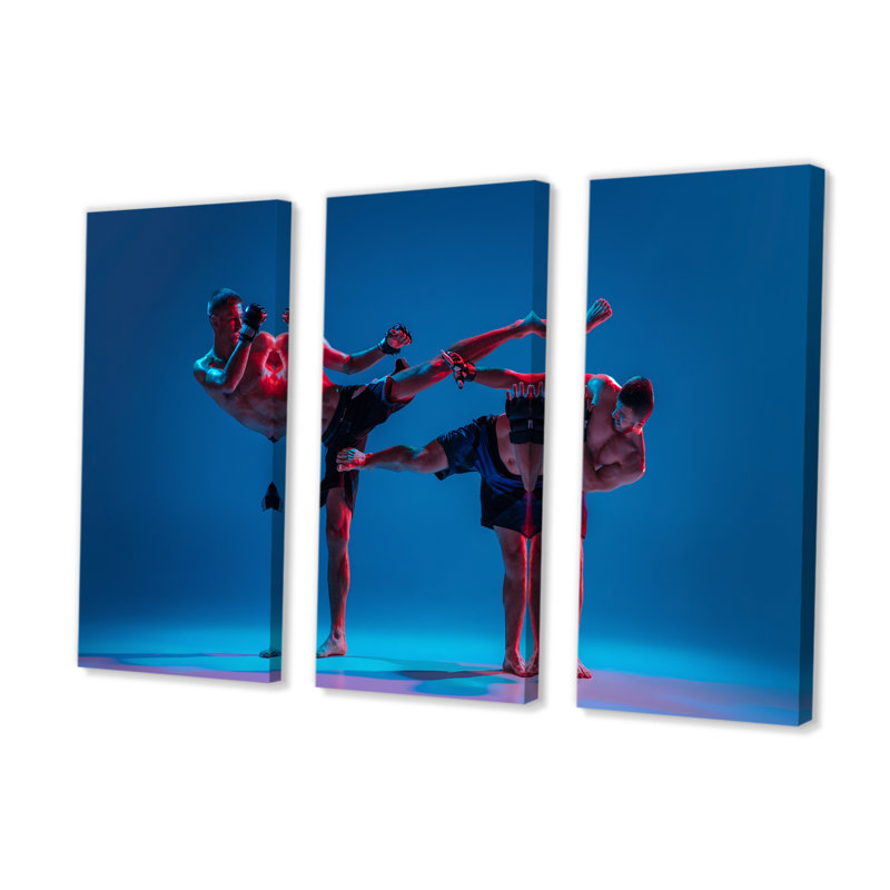 Two Mma Fighters Boxing I - Sport Boxing, ensemble d'art mural en toile, H 40 po x l 60 po