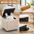 18" Upholstered Storage Ottoman Stool with Hidden Compartment-1451954921