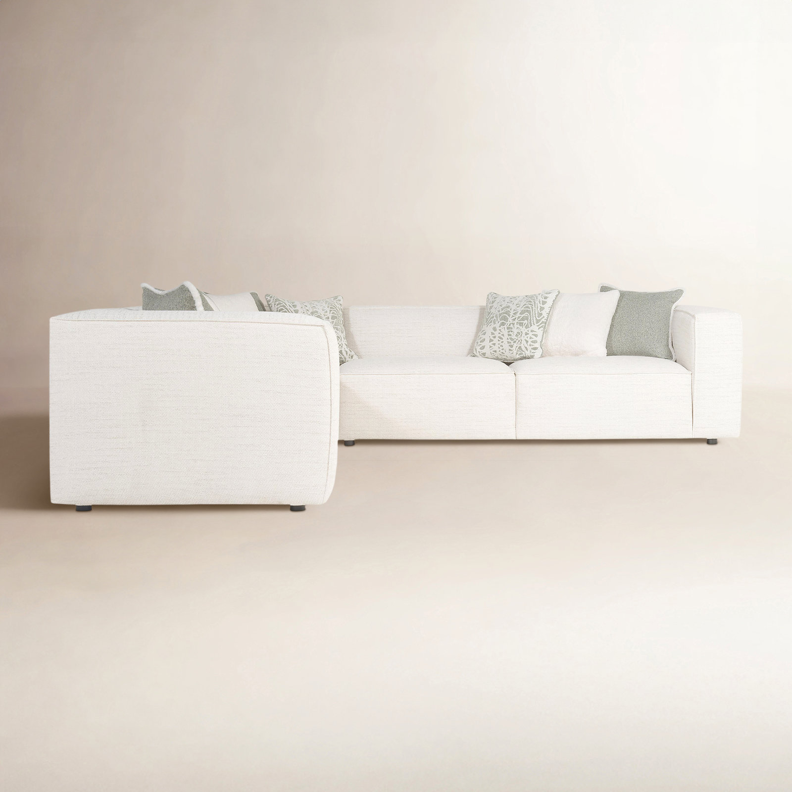 Bliss Upholstered L-Sectional, 28" H x 123.5" W x 123.5" D, 5